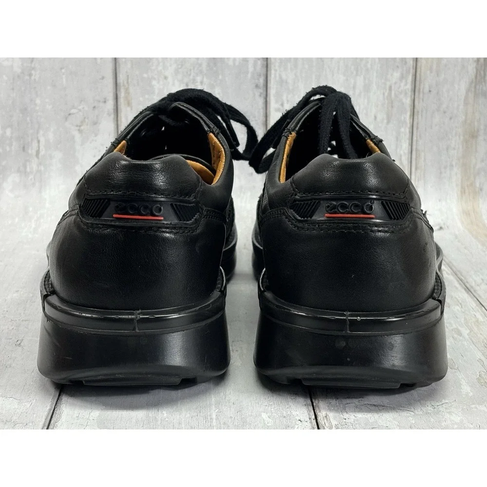 ECCO Men's Black Leather Oxford Lace Up Comfort Shoes EU 45 US 11-11.5